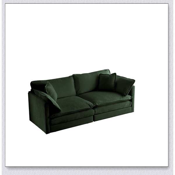 Latitude Run® Loveseat Sofa Couch for Living Room, Large Size Deep Seat